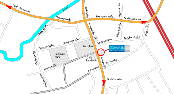 Anfahrt nach Erkrath